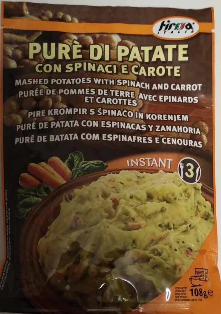 Purè di Patate con Spinaci e Carote