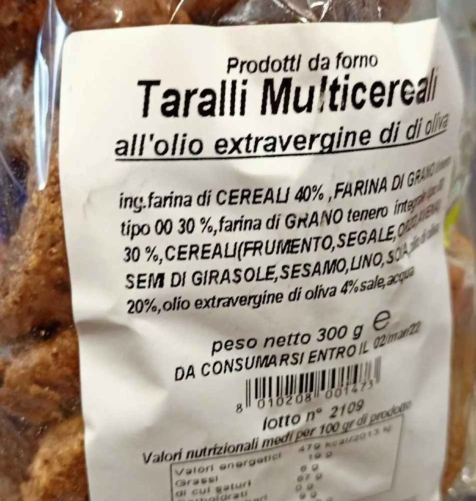 Taralli multicereali