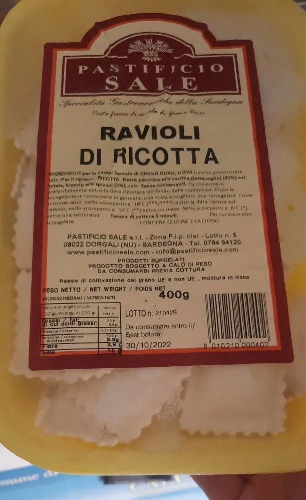 Ravioli di ricotta