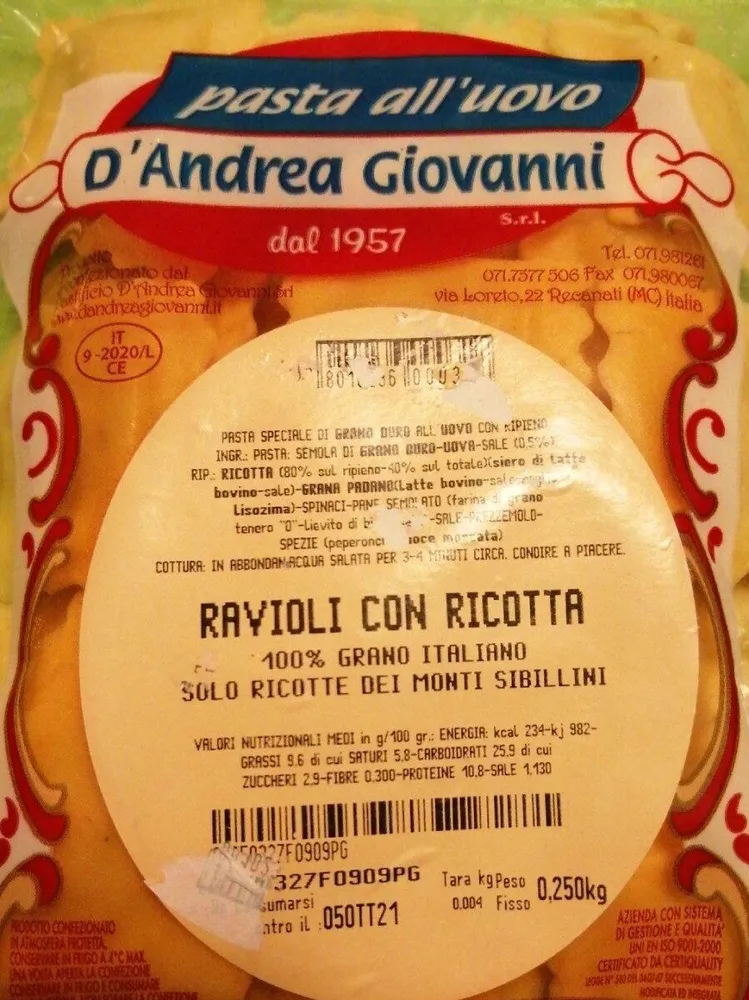 Ravioli con ricotta