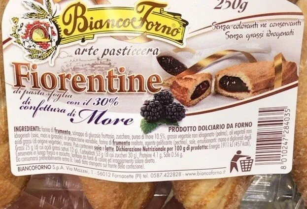 Fiorentine con confettura di more