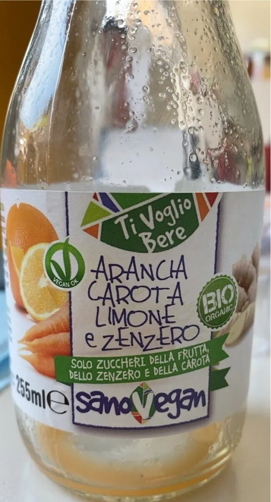 Ti voglio Bene arancia carota limone e zenzero
