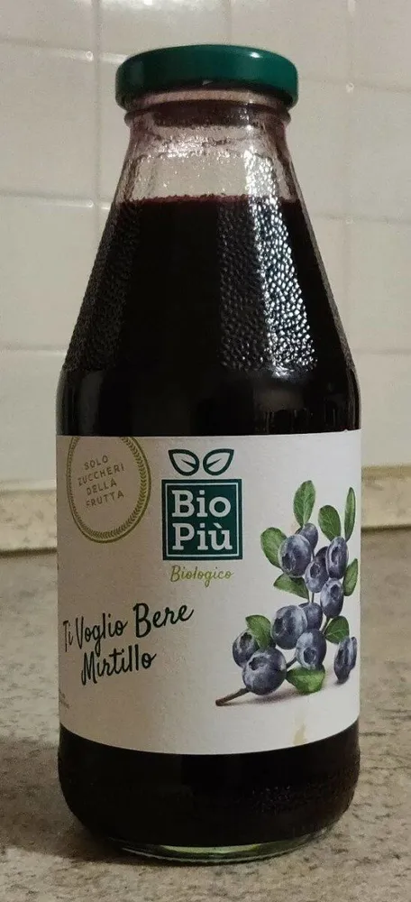 Bevanda biologica al mirtillo