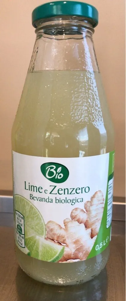 Bevanda biologica lime e zenzero