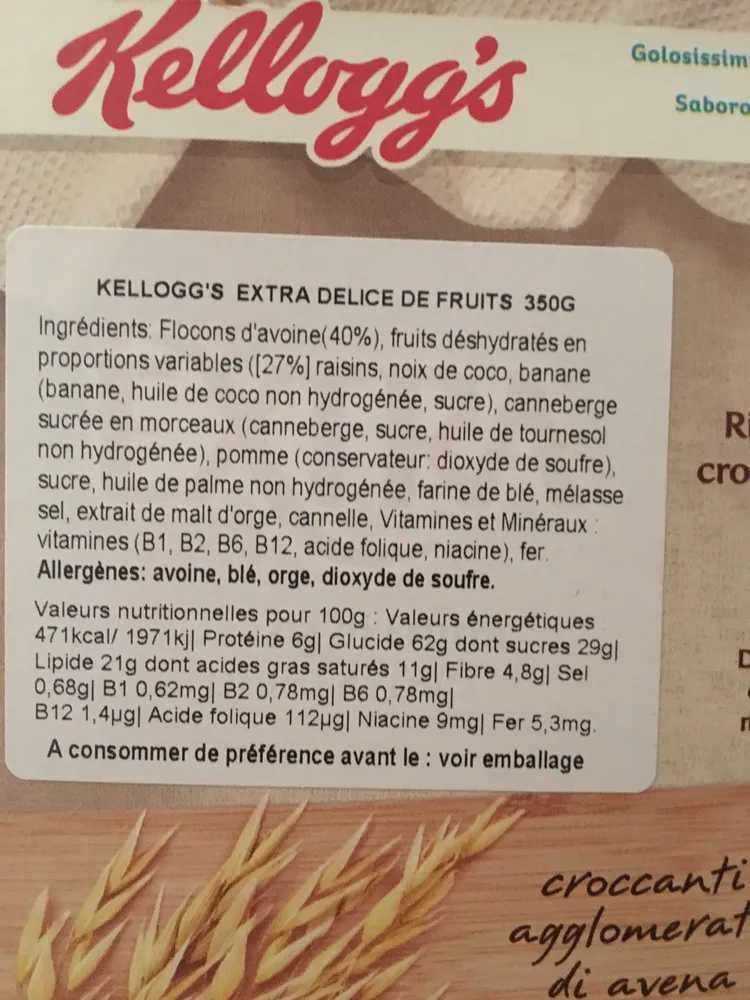 Kellogg's Extra Frutta GR. 375 (e)