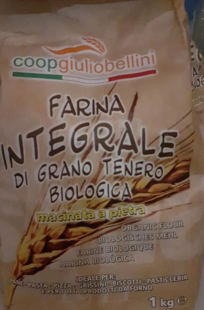 Farina integrale di grano tenero biologica macinata a pietra