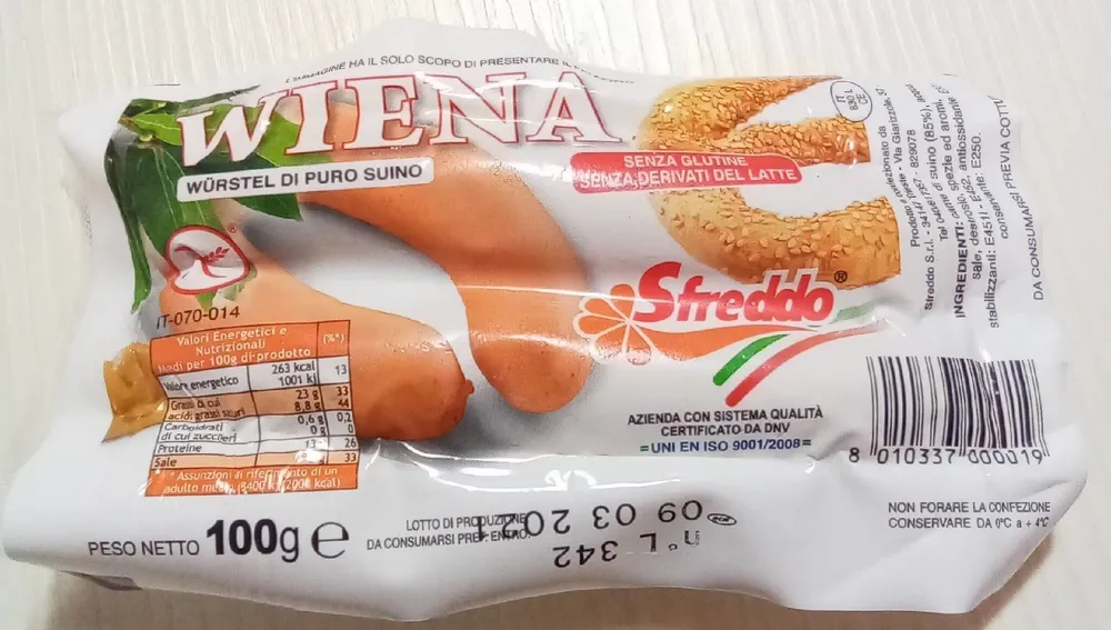 Wurstel di puro suino