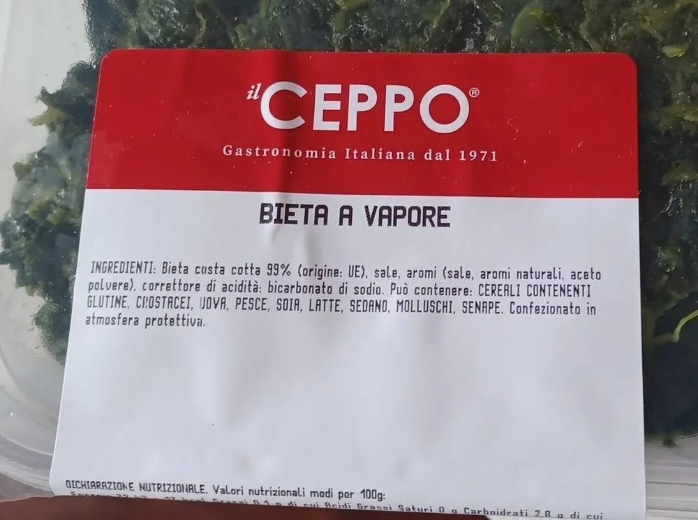 Il ceppo bieta al vapore