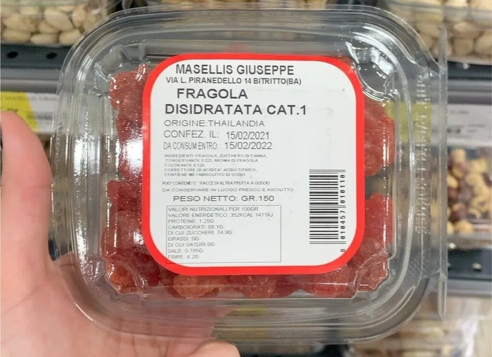 Fresas desidratadas