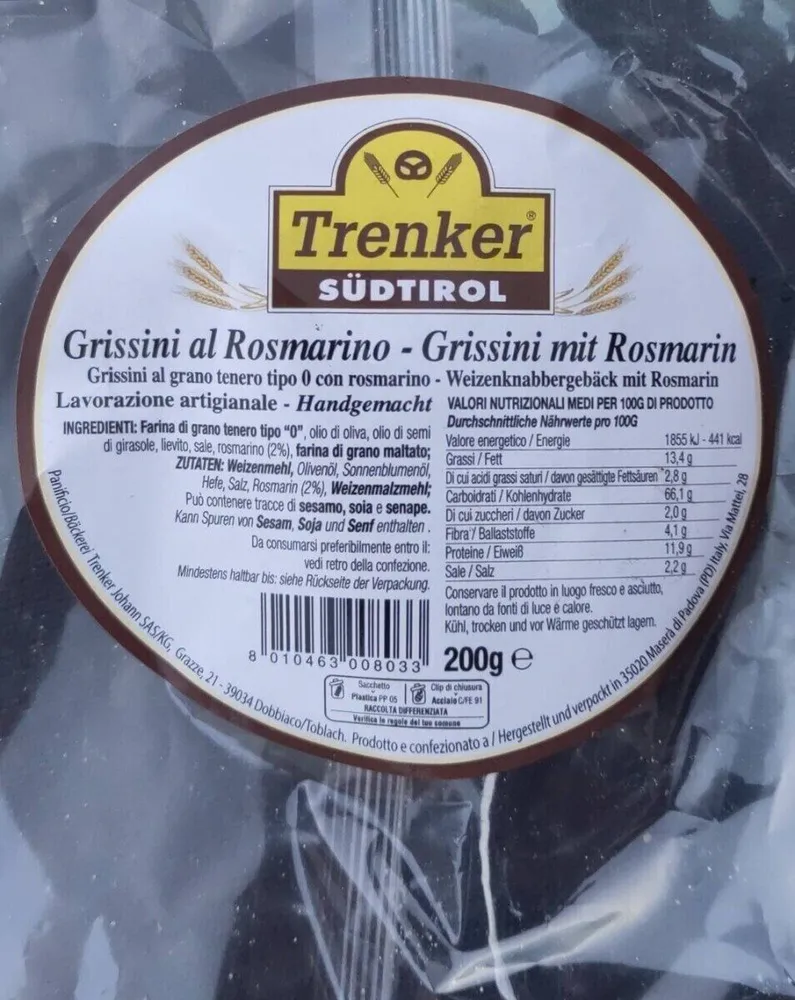 Grissini Al Rosmarino