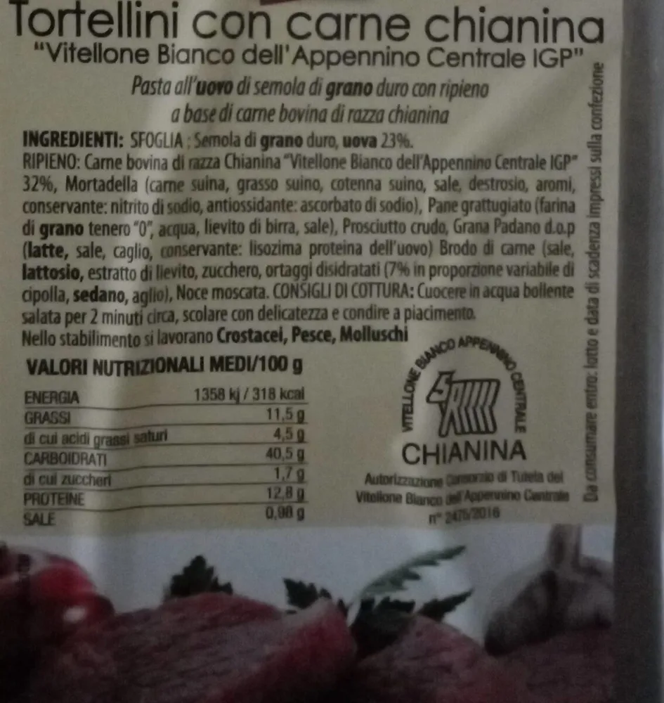 Tortellini di carne chianina