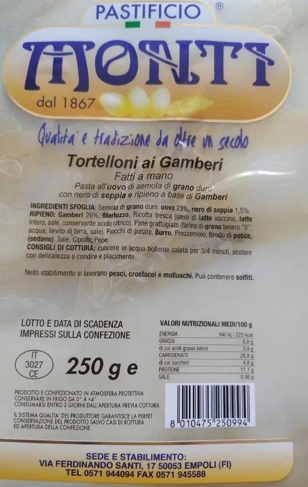 Tortelloni ai gamberi