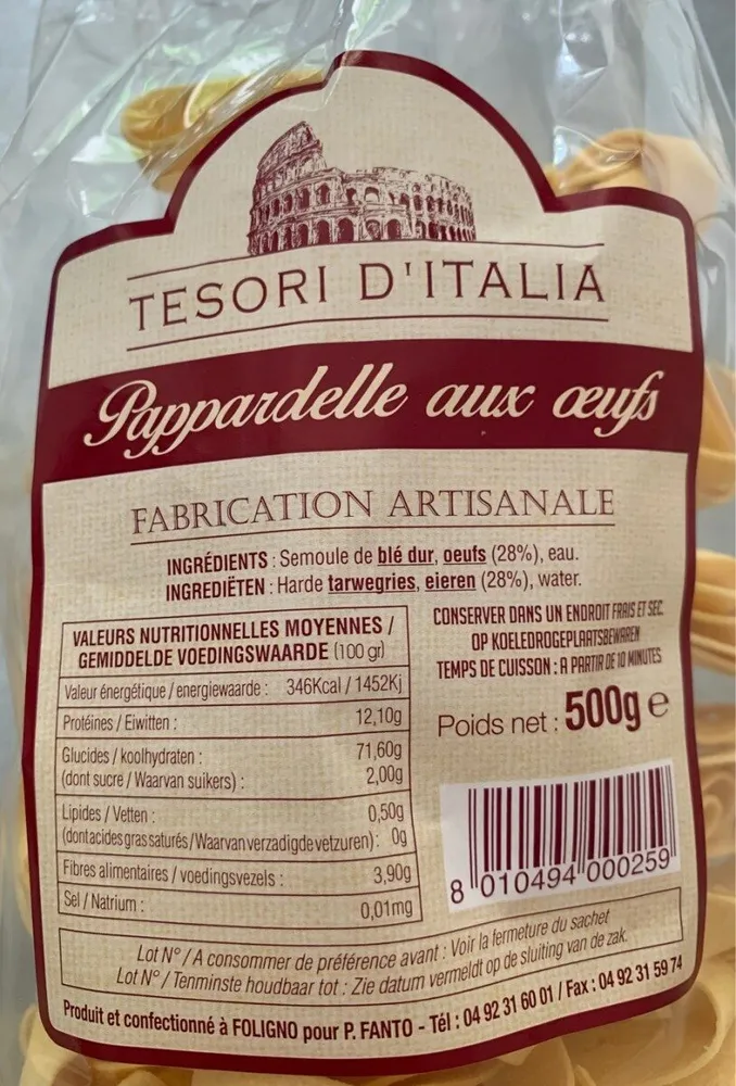 Pappardelle aux oeufs