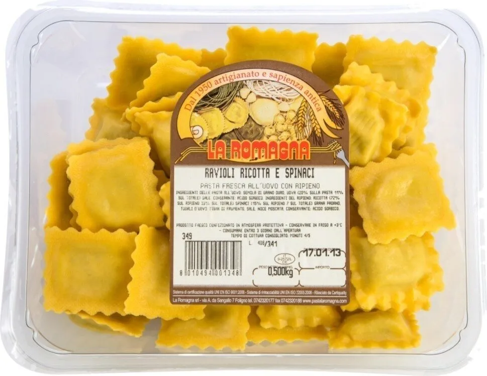 Ravioli ricotta e spinaci