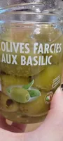 Olives vertes farcies aux basilic
