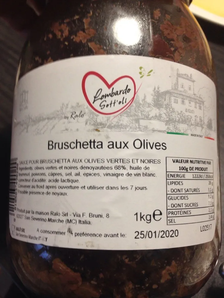 Bruschetta aux olives