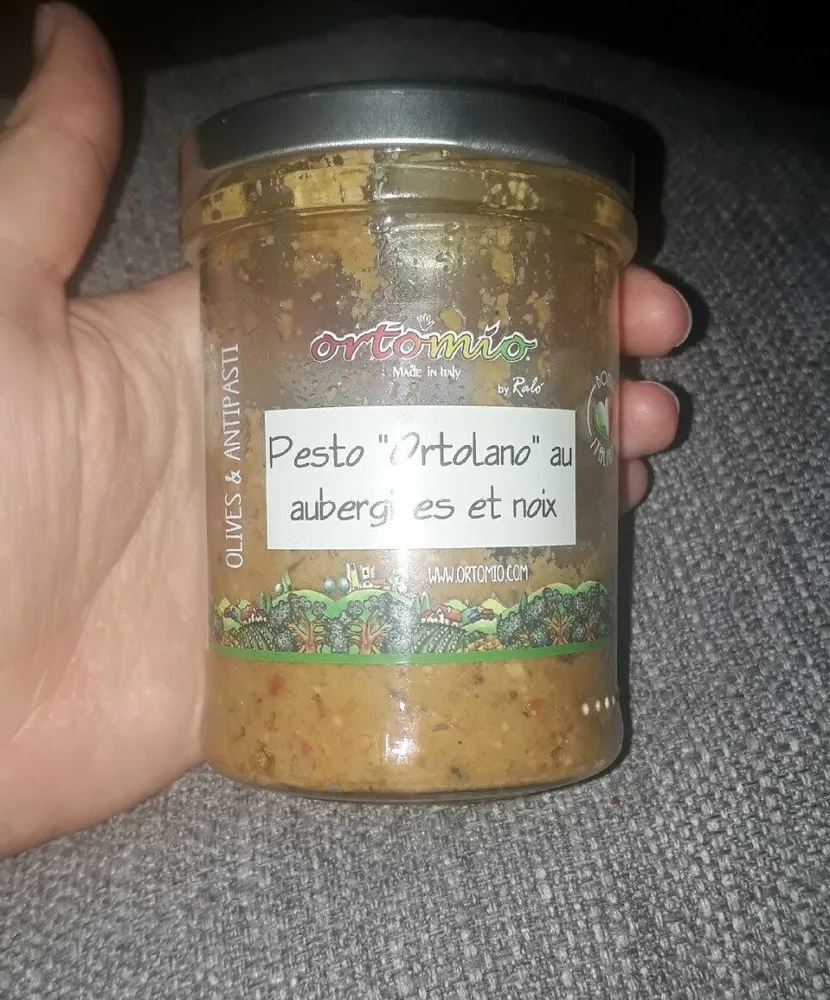 Pesto ortolano aux aubergines et noix