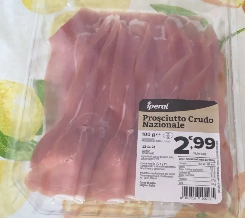 Prosciutto crudo nazionale