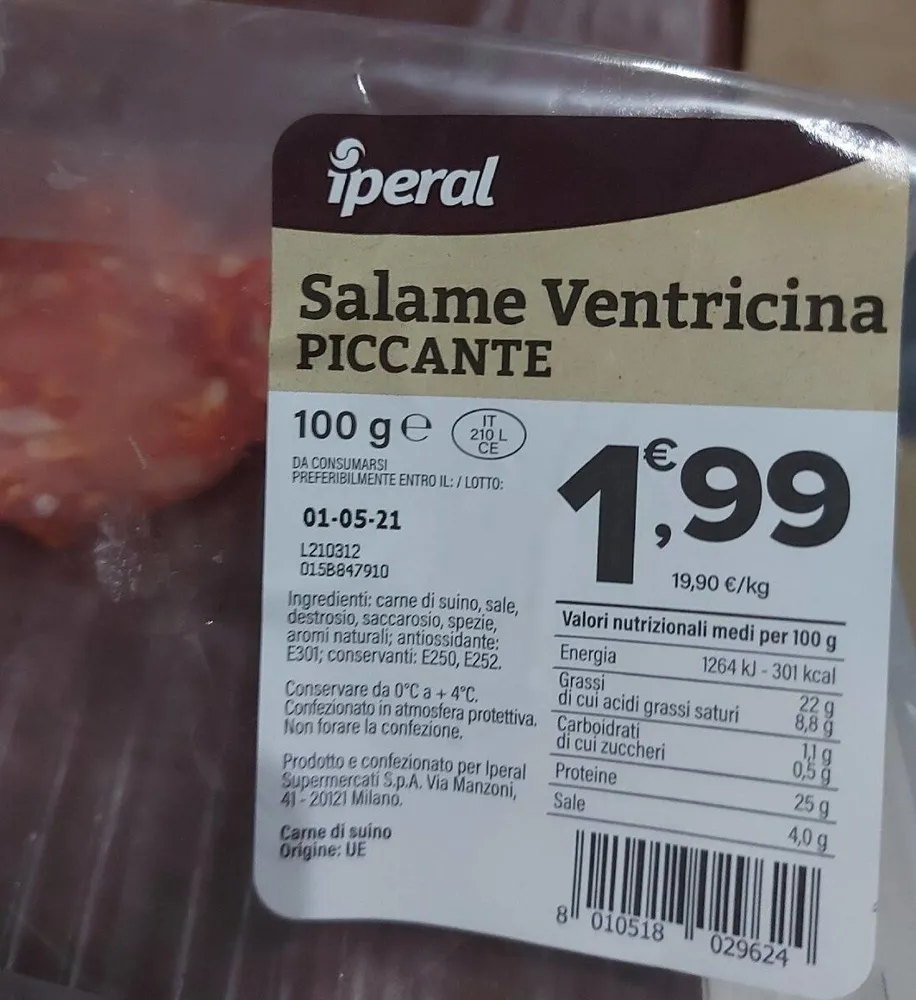Salame ventricina piccante