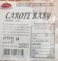 Carote baby