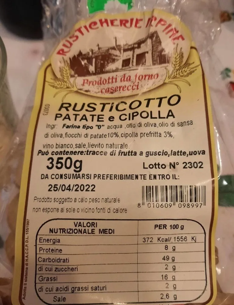 Rusticotto patate e cipolla