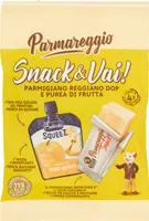 Snack & vai! parmigiano reggiano dop e purea di frutta