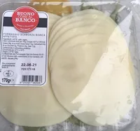 Formaggio scamorza bianca affettata
