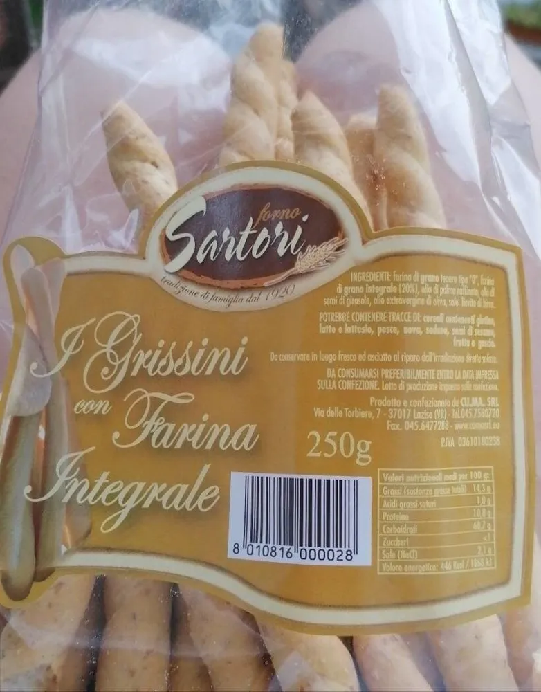 I grissini con farina integrale