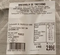 Bresaola di tacchino