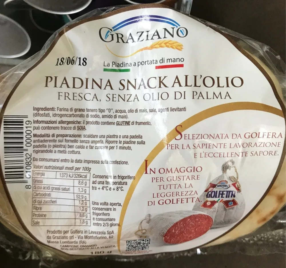 piadina snack all'olio