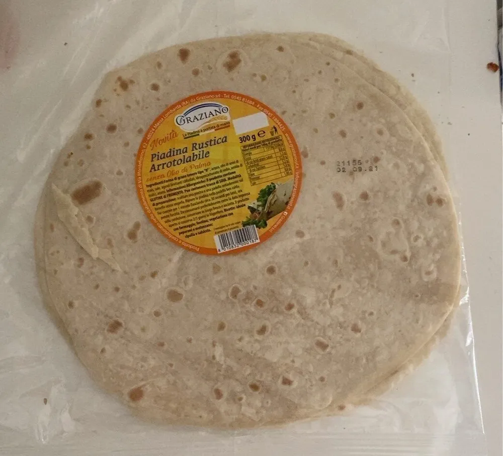 piadina rustica arrotolabile