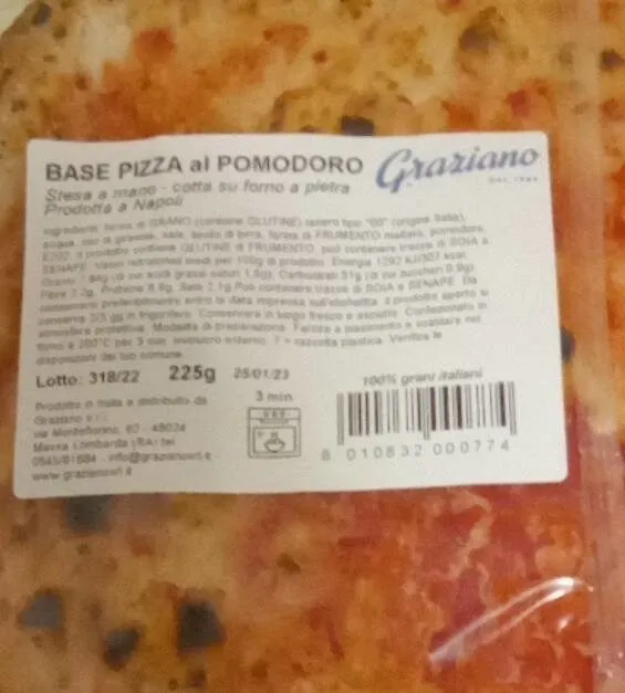 Pizza al pomodoro Graziano