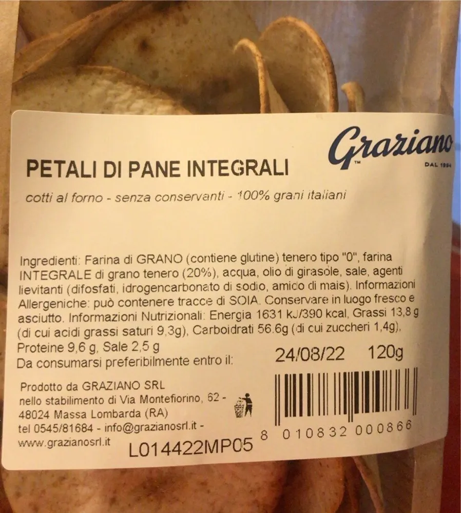 Petali di pane integrale