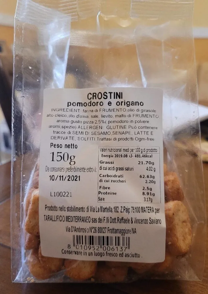 Crostini pomodoro e origano