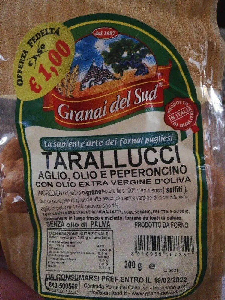 TARALLUCCI aglio, olio e peperoncino
