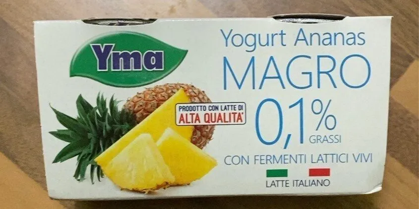 Yogurt magro ananas