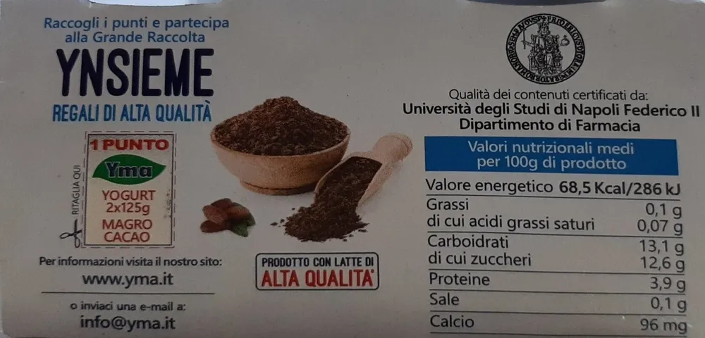 Yogurt cacao magro