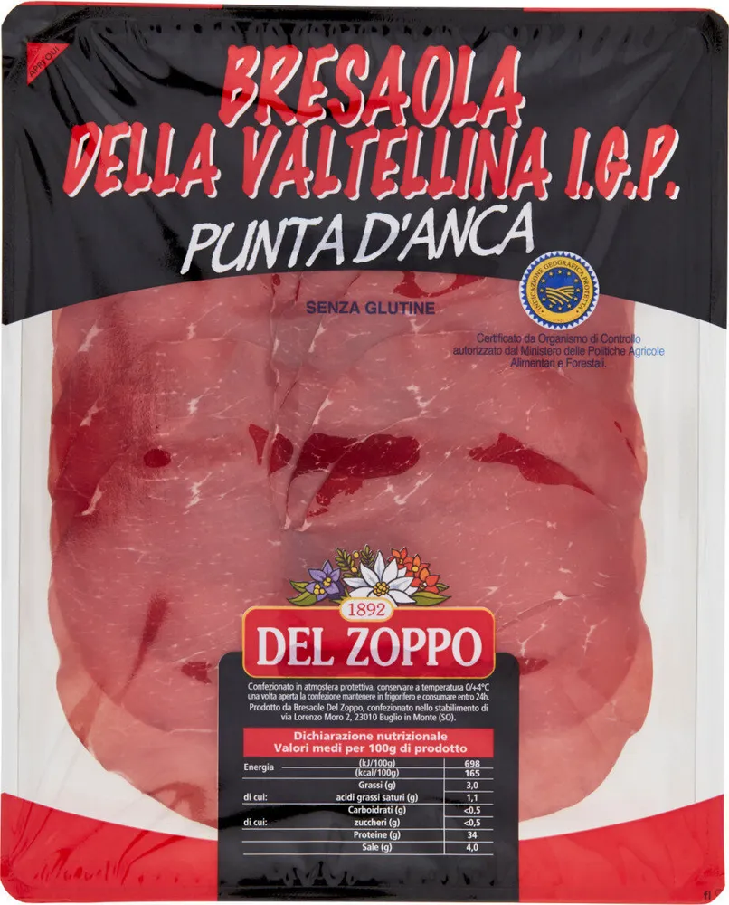 Bresaola della valtellina i.g.p. (punta d'anca)