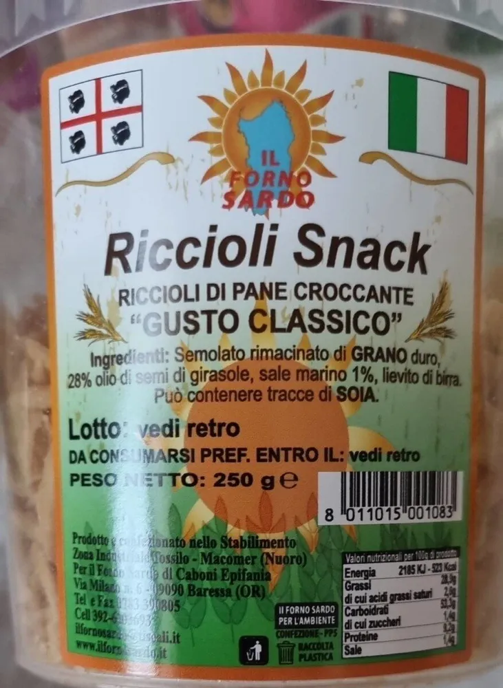Riccioli snack
