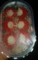 Poivrons ronges farcis au thon