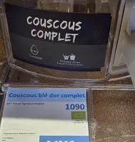 Couscous moyen de blé dur complet issu de l'agriculture biologique précuit et séché • Vrac