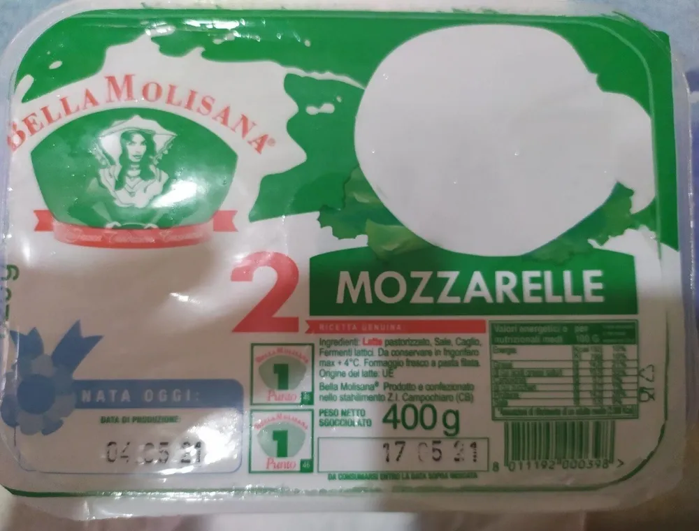 2 Mozzarelle Bella molisana 400g
