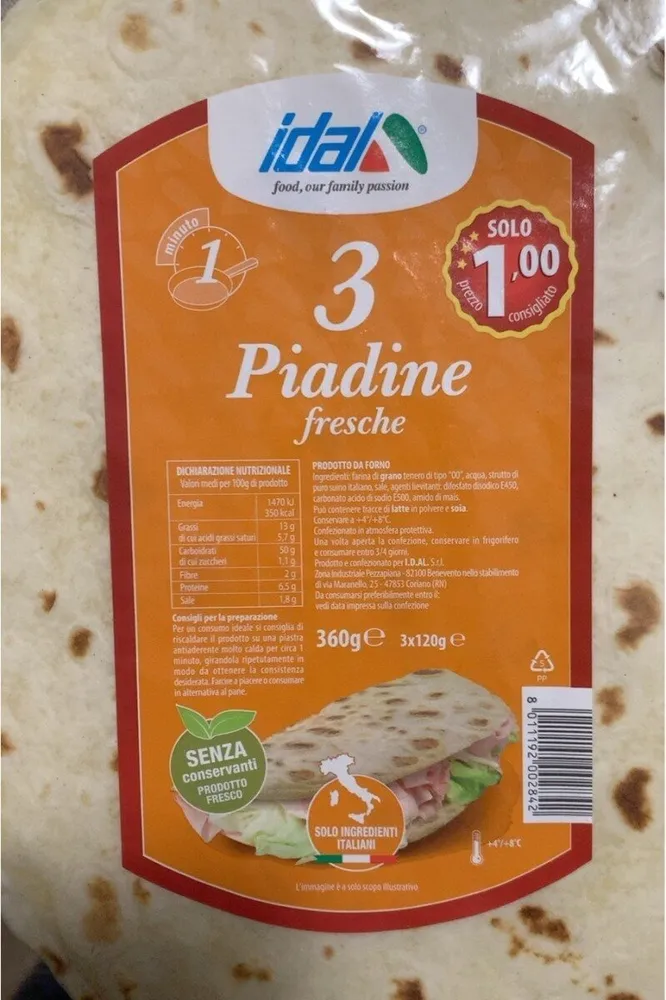 Piadine fresche