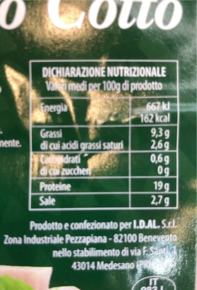 Cubetti di prosciutto cotto