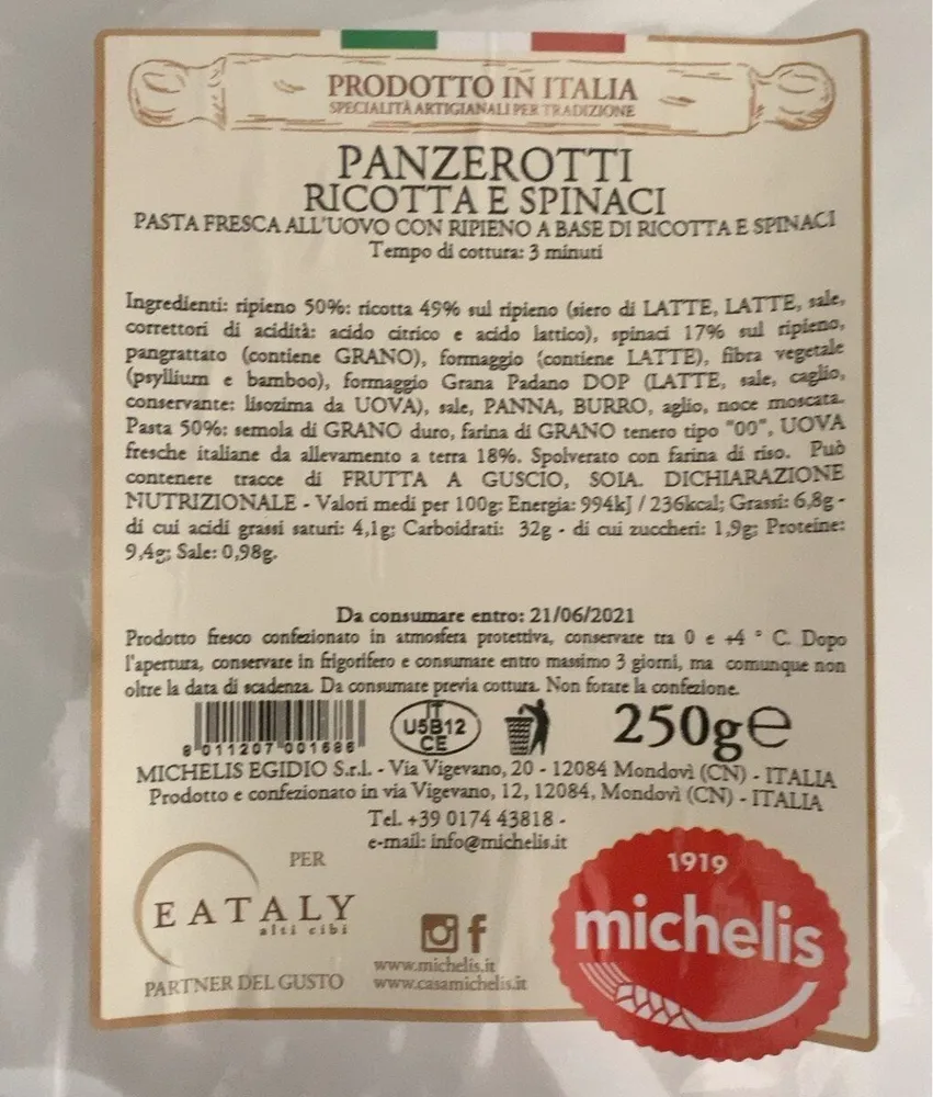 Panzerotti ricotta e spinaci