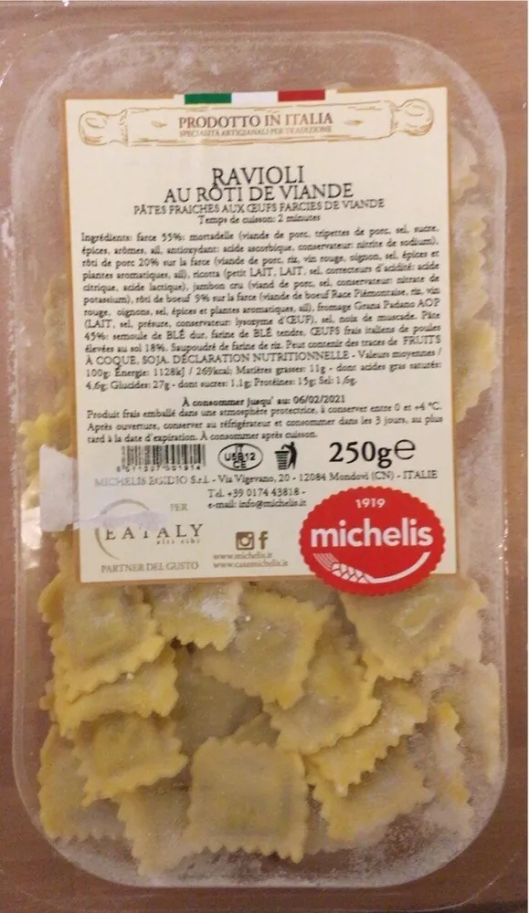 Ravioli au roti de viande