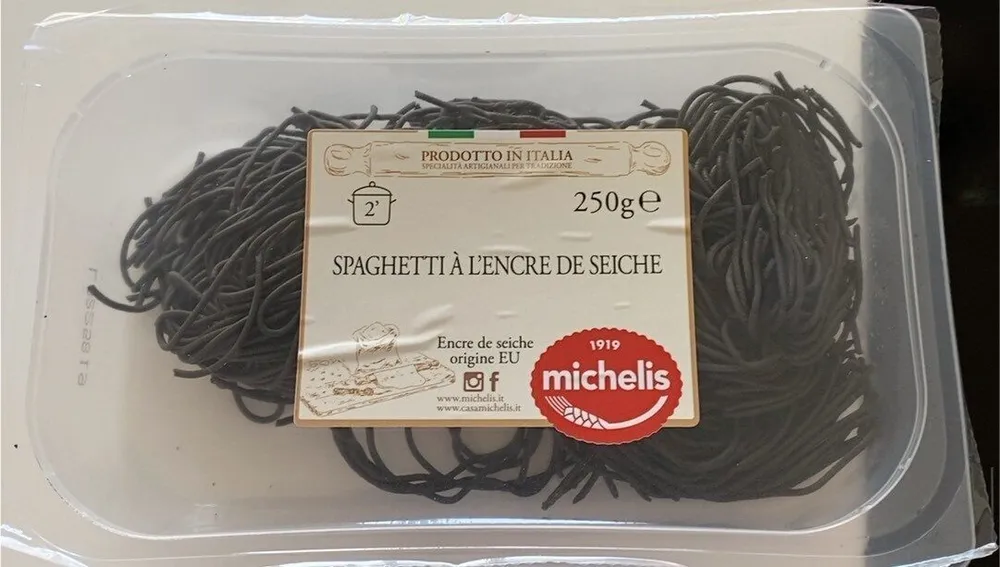 Spaghetti à l’encre de seiche