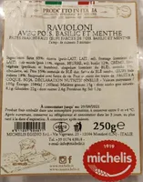 Ravioloni avec pois, basilic et menthe