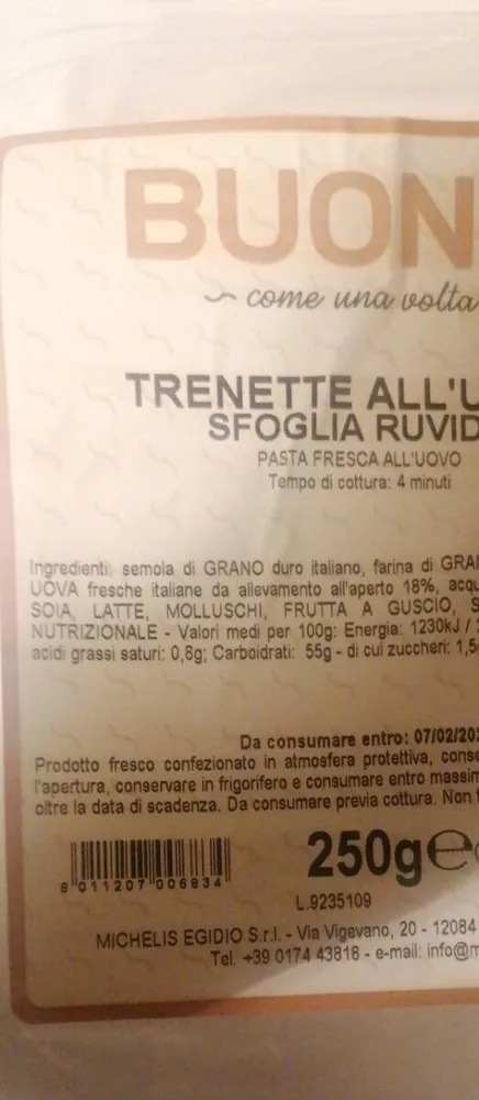 trenette all'uovo