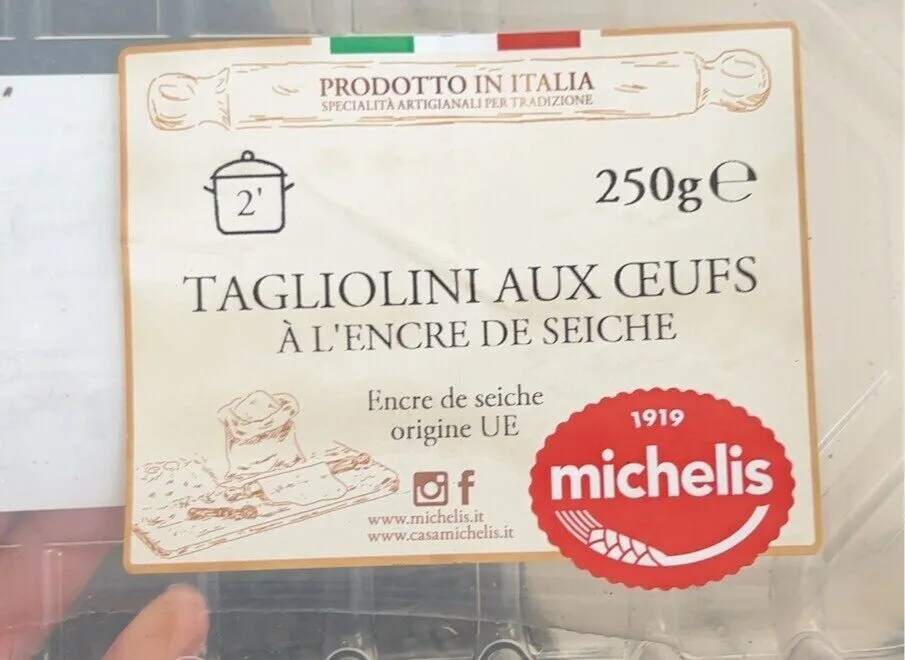 Tagliolini aux oeufs à l’encre de seiche